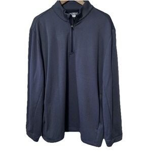 Ben Hogan 1/4 Zip Pullover Men's XL Blue Checkered Performance Polyester Golf